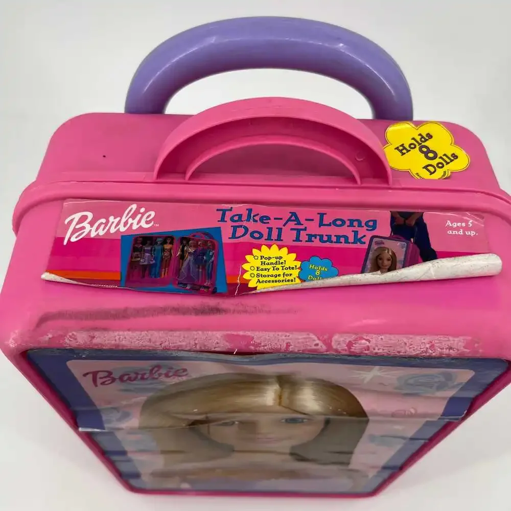 Vintage Mattel 2001 Pink/Purple Barbie Take a Long Doll Trunk